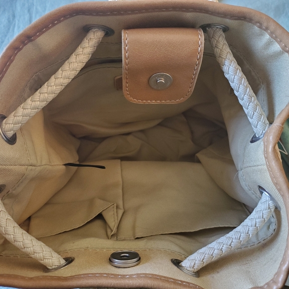 NWT Relic Tan Felicity Slung  Backpack with Rope Braided Straps - Picture 6 of 10